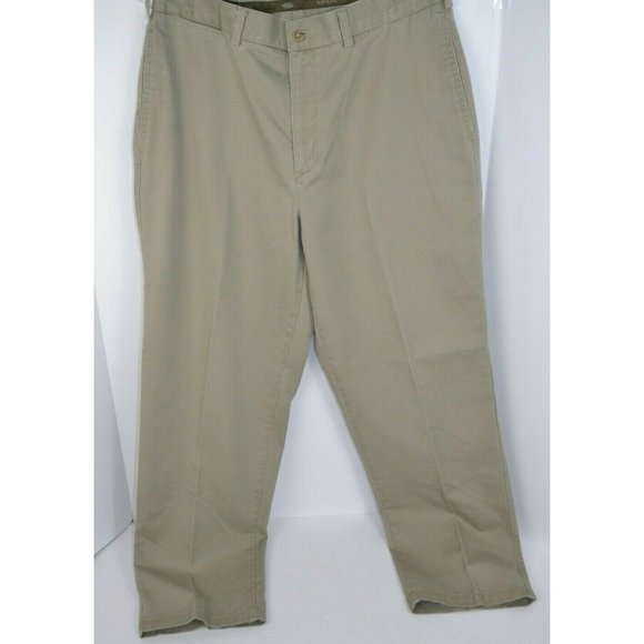 Savane Flat Front Khaki Pants w/ Teflon 34x30 - Picture 4 of 8